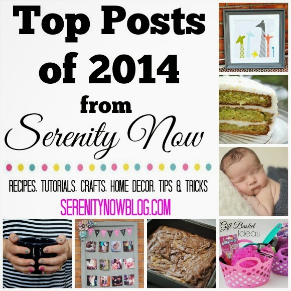 List of some great crafts, recipes, home decor projects, and tips & tricks from Serenity Now in 2014