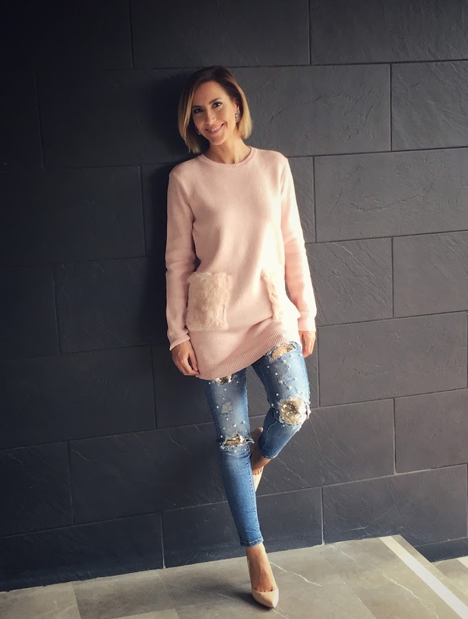 Fitness And Chicness-Top Queens Jersey Peluche y Vaqueros Pedreria-1