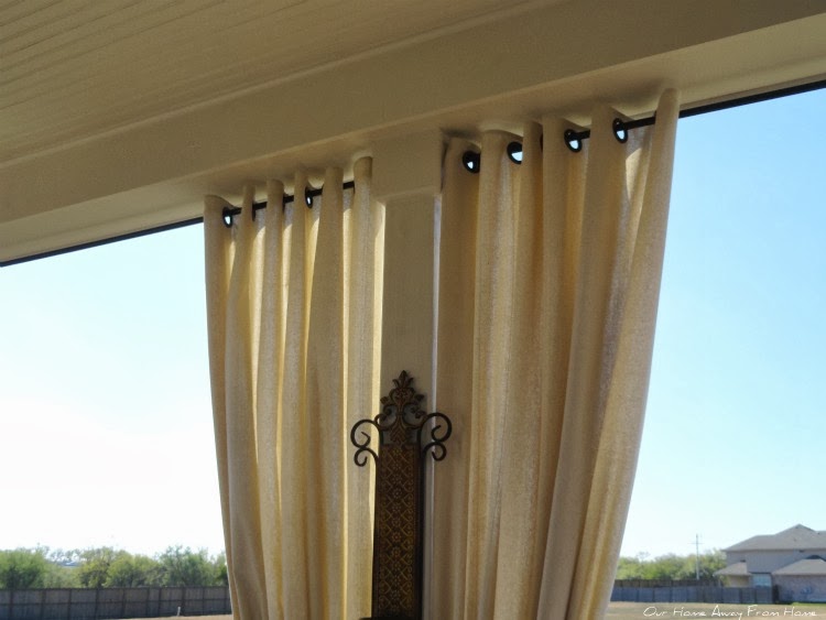 No Sew Outdoor Drop Cloth Curtains With, Outdoor Drop Cloth Curtains