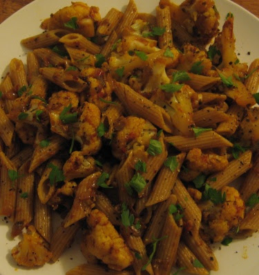 Cauliflower and olive pasta