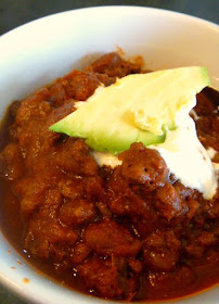 Lightening Fast So-Cal Chili:  This chili is a game changer for weeknight meals.  30 minutes is all you need.  Dinner...done. Slice of Southern