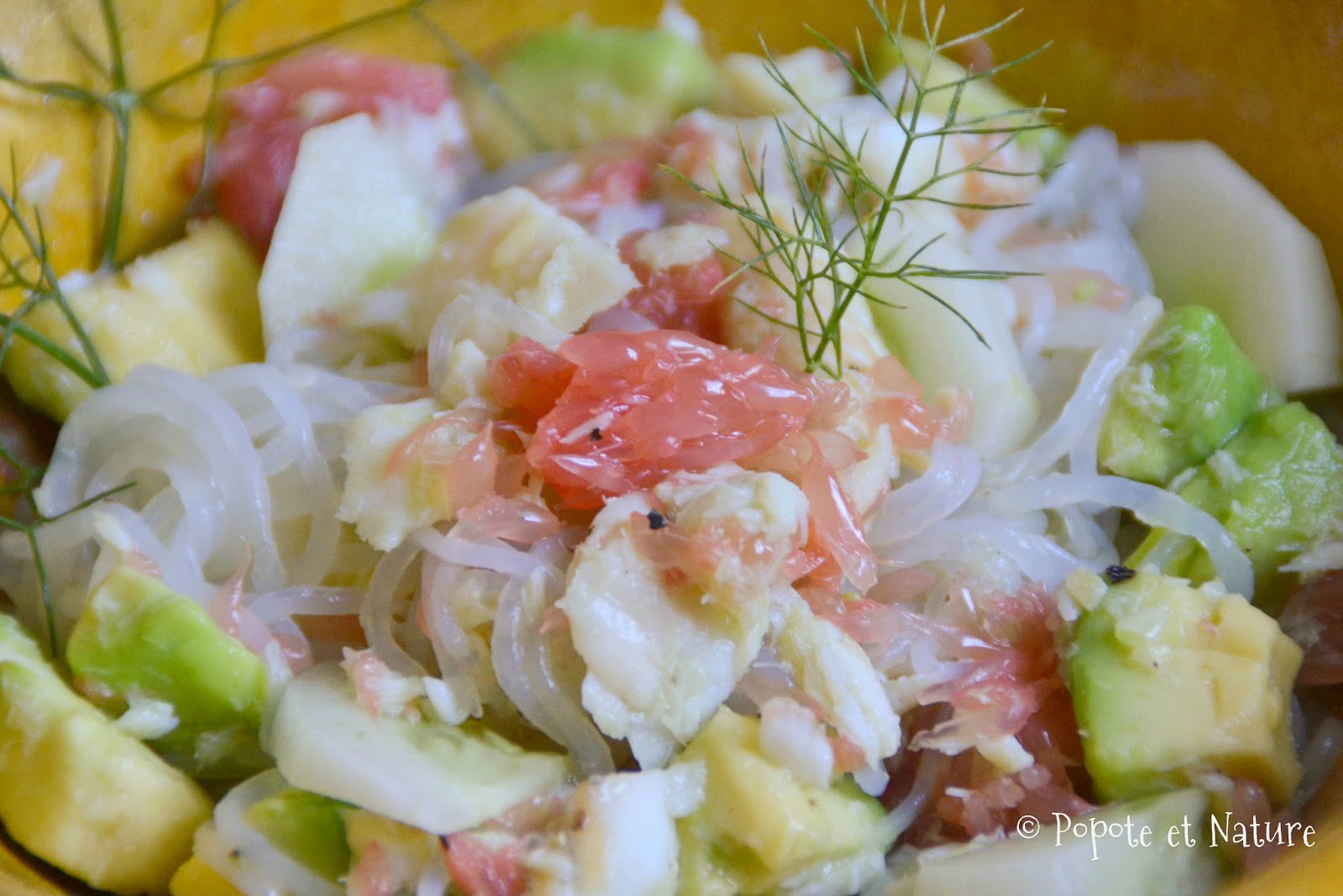 Popote Et Nature Salade Legere Au Poisson Fruits Et Shirataki De