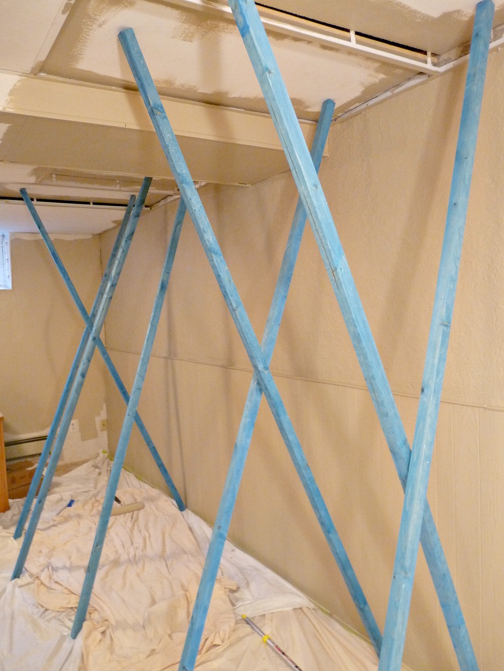 Basement Update How To Paint Drop Ceilings You Cannot Remove