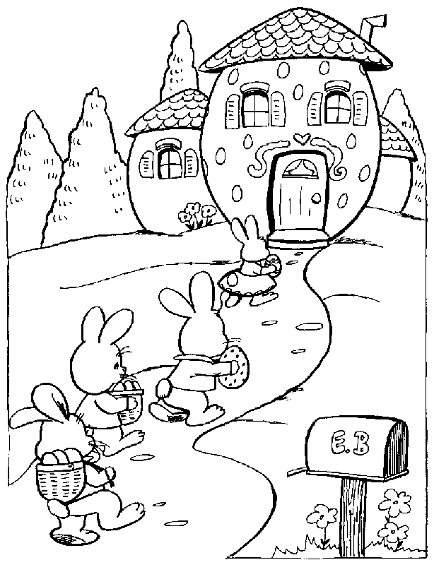 rabbit go home coloring pages - photo #1