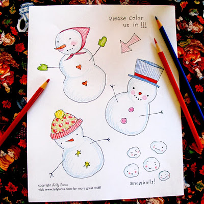 Snowman Coloring Kit