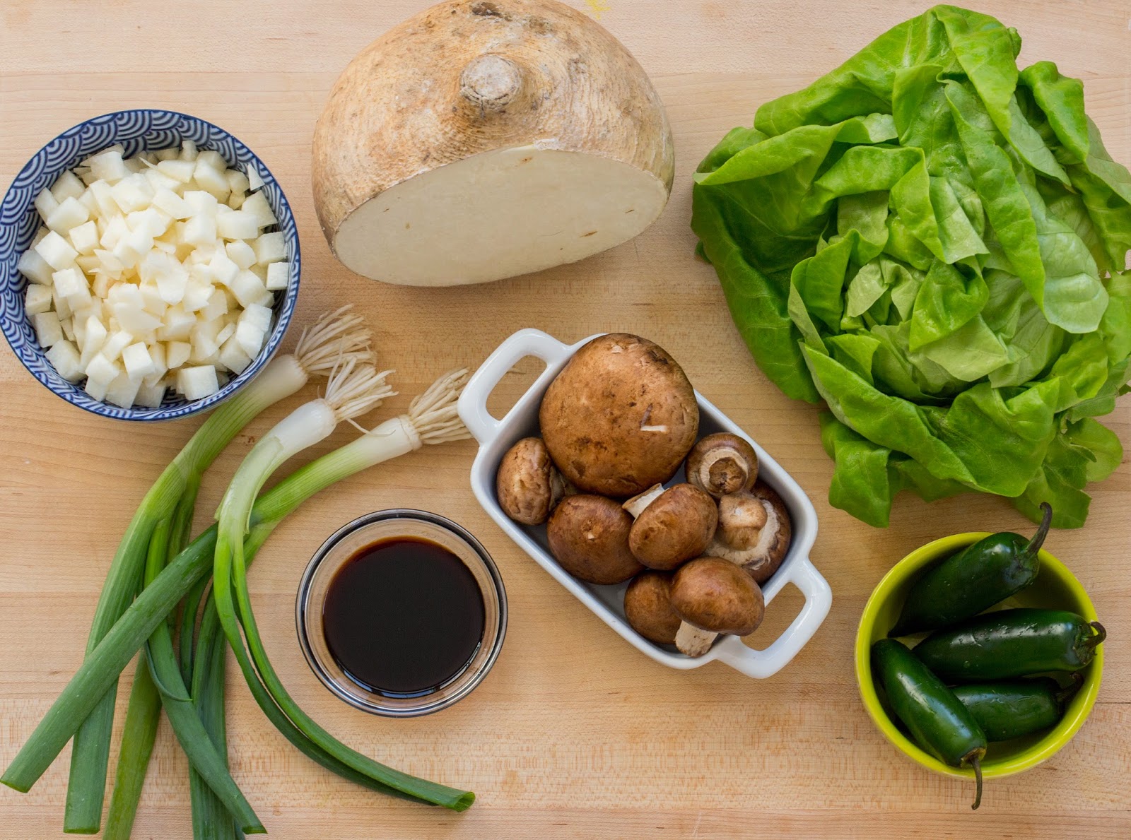 Straight to the Hips, Baby Chicken Lettuce Wraps with Jicama