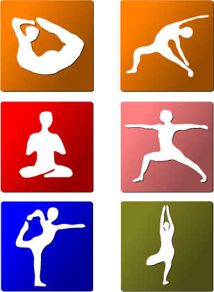 Iconos de Yoga - Vector