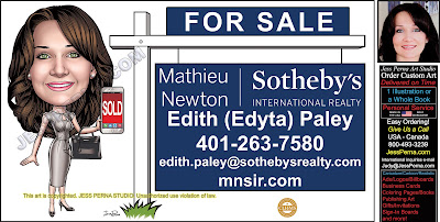Sotheby's Real Estate Caricature For Sale Sign