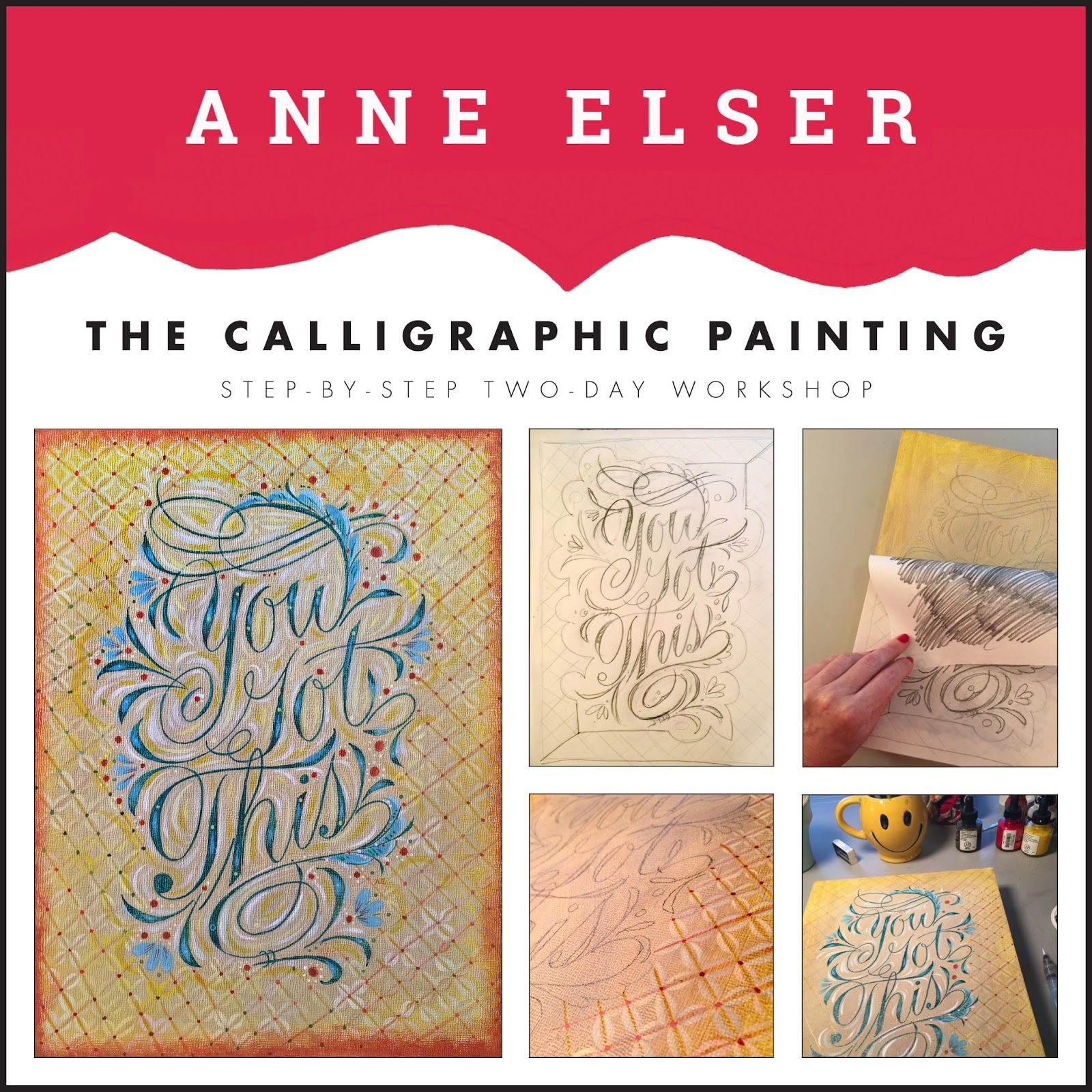 AnneDavnes Elser The Calligraphic Painting StepByStep 2Day