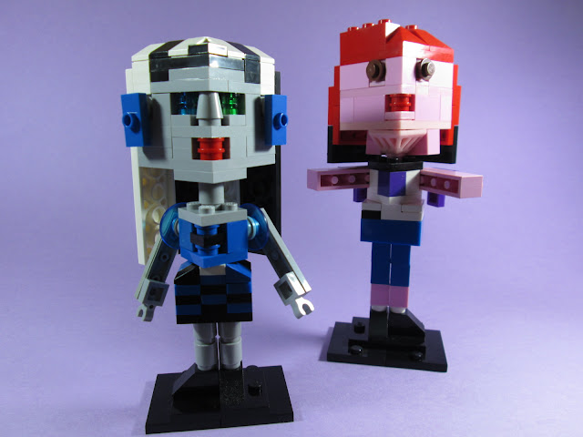 MOC LEGO bonecas Monser High Frankie Stein e Operetta