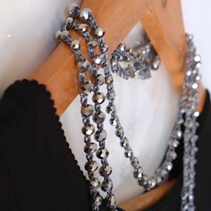 Easy crochet rosary necklace