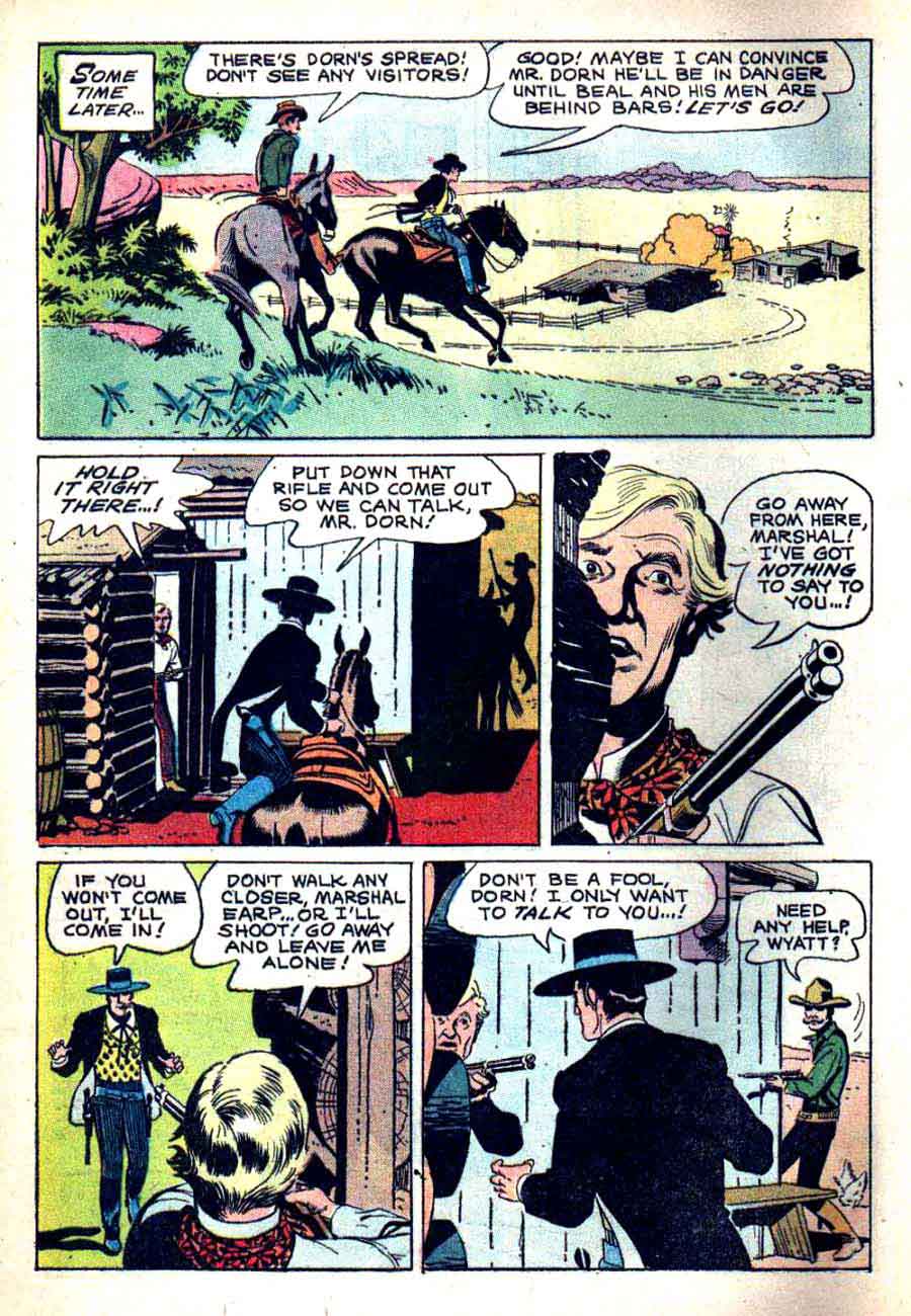 Wyatt Earp v2 #9 - Russ Manning dell western 1960s silver age comic book page art