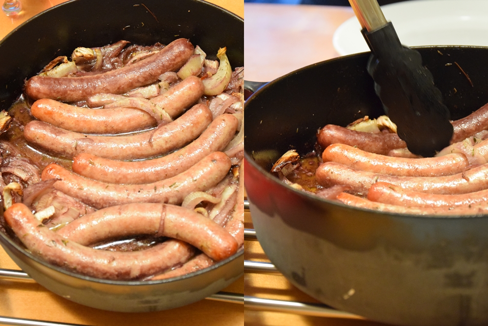 Wolkenfees Küchenwerkstatt Bratwürste aus dem Backofen