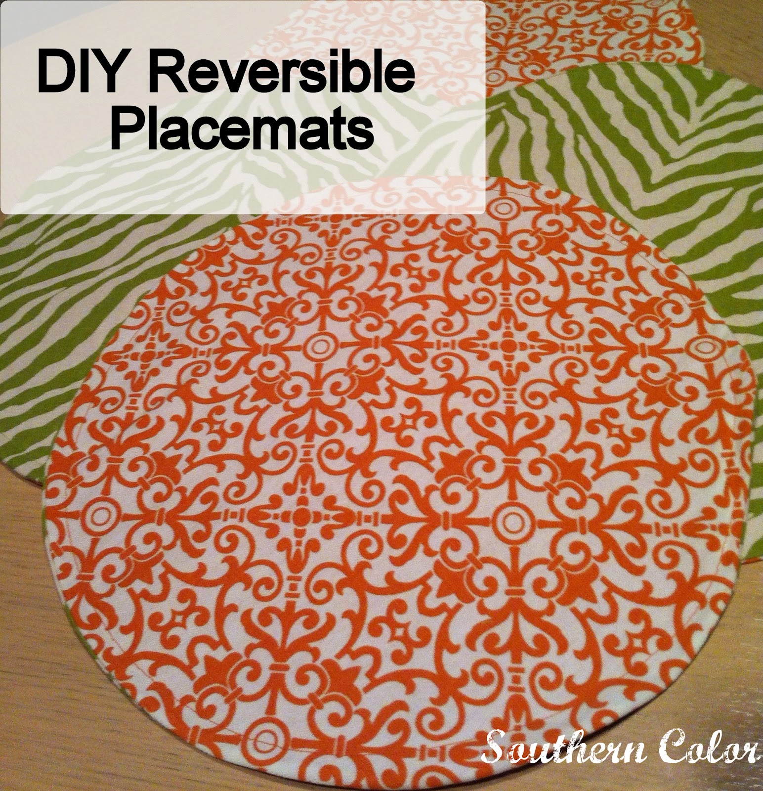 Southern Color DIY Reversible Placemats