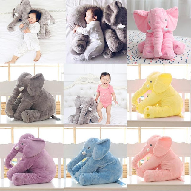 Kids Plush Soft Elephant Pillow