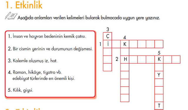 Türkçe Ders Kitabı İncelemeleri: 5. SINIF TÜRKÇE DERSİ ÇALIŞMA KİTABI