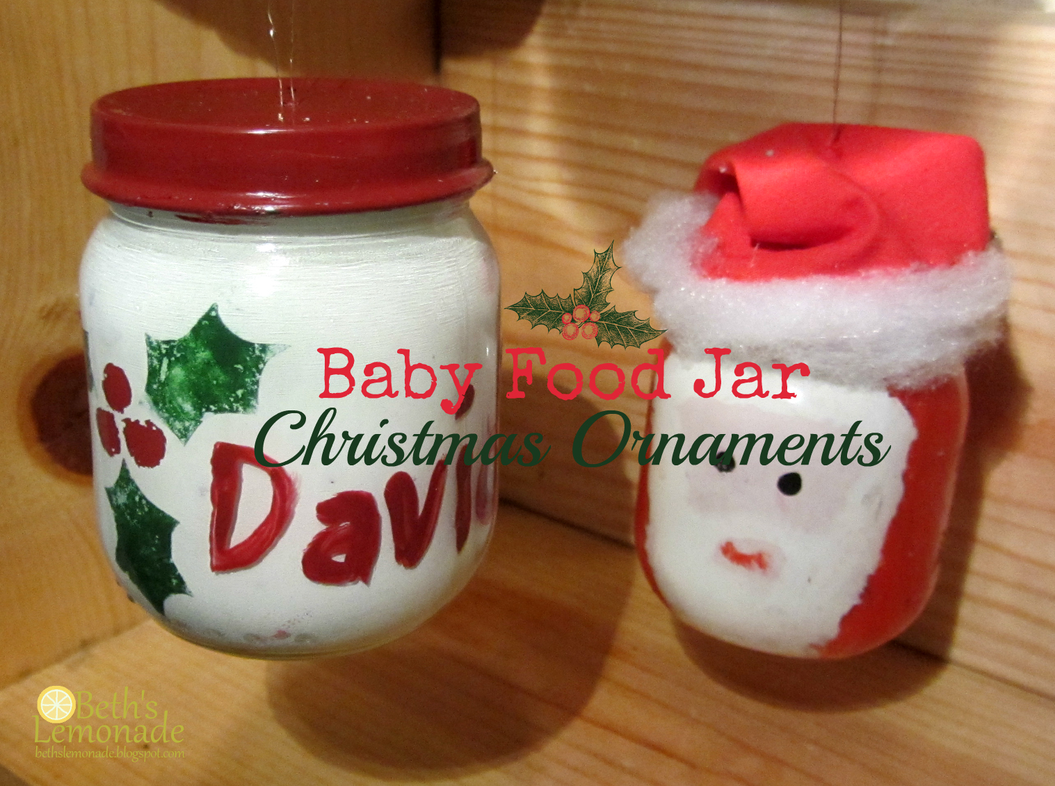 Beth's Lemonade Baby Food Jar Week Baby'sFirstChristmas Ornaments