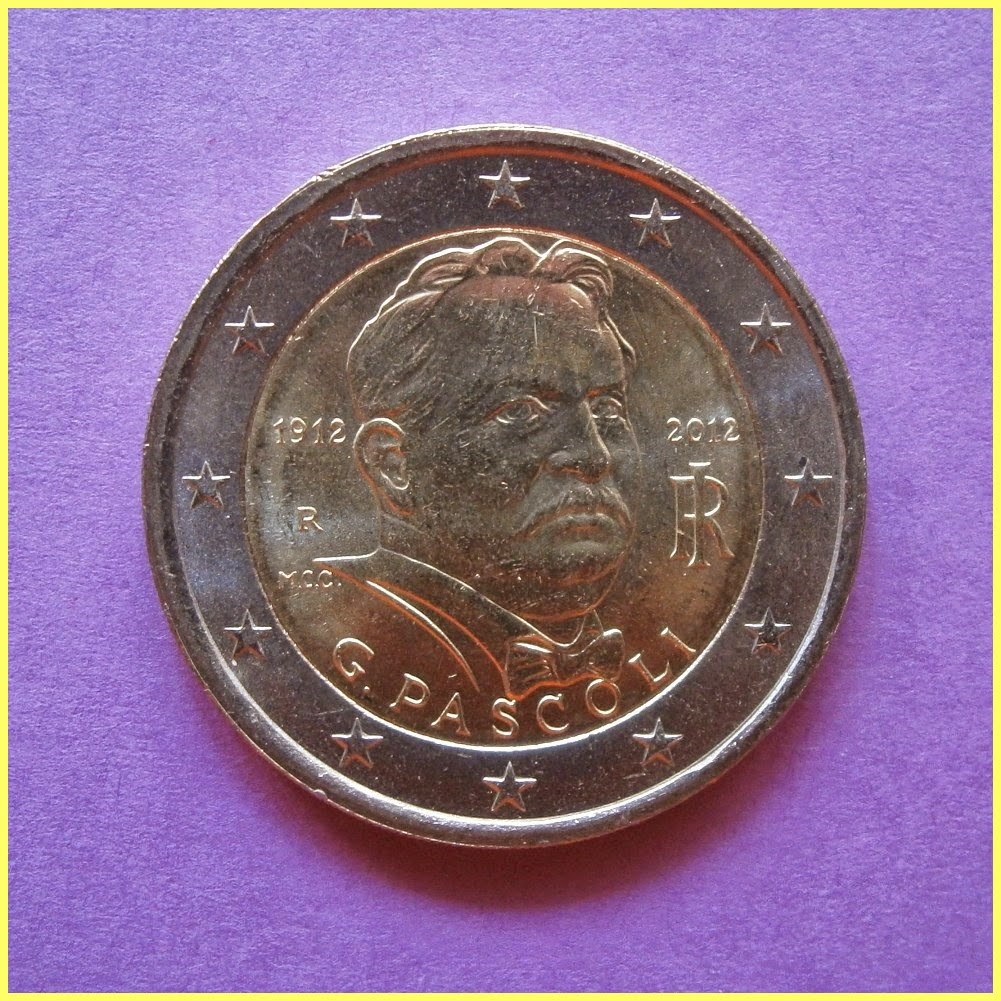 Monedas y Mundo 2 Euros Italia 2012 Giovanni Pascoli