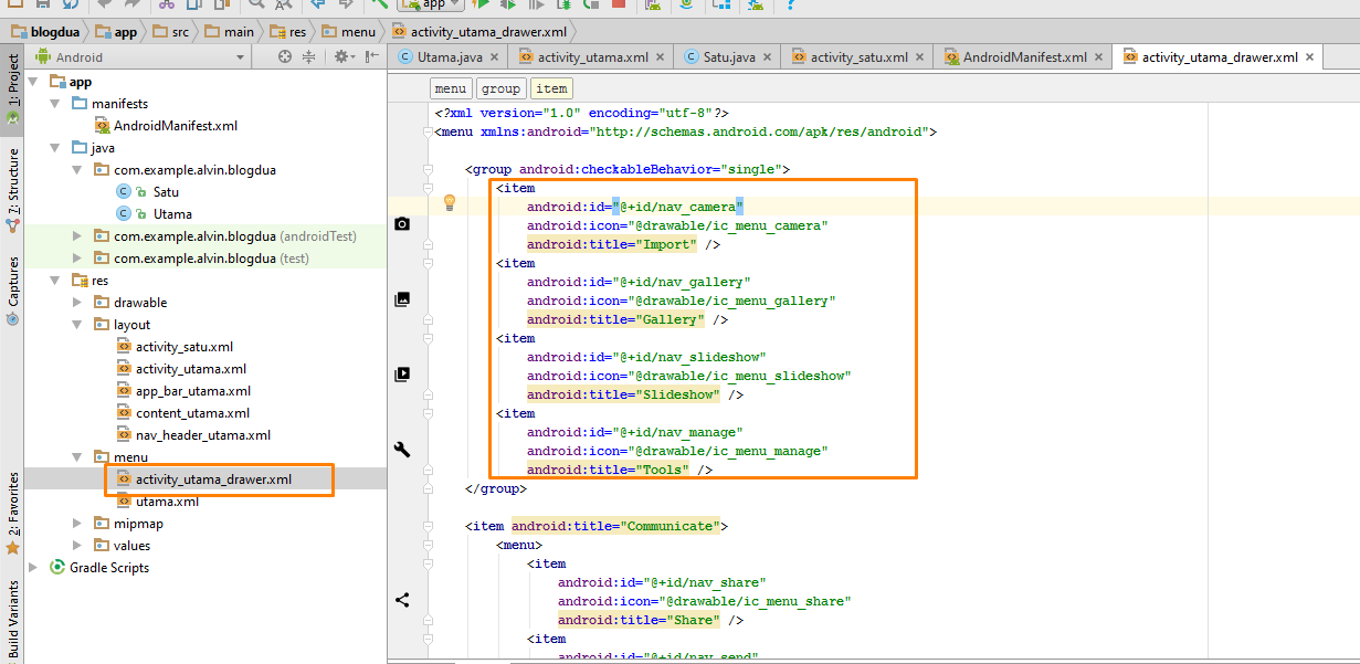 import intent android studio import intent android studio