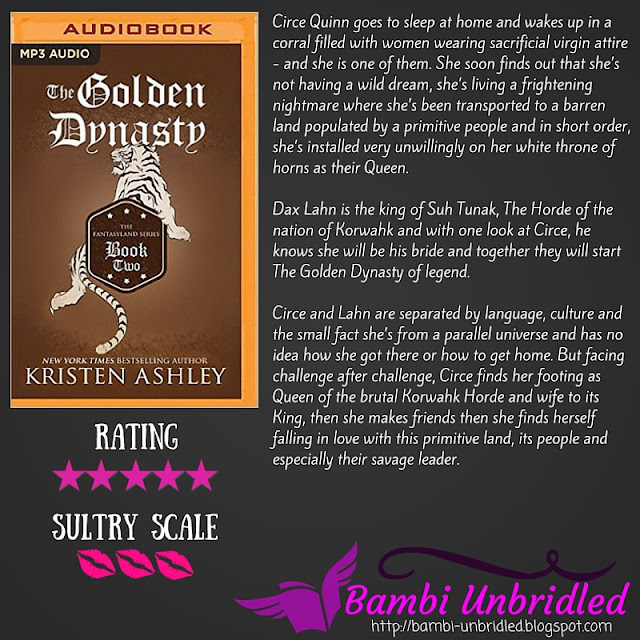 Bambi Unbridled Audiobook Review The Golden Dynasty by Kristen Ashley