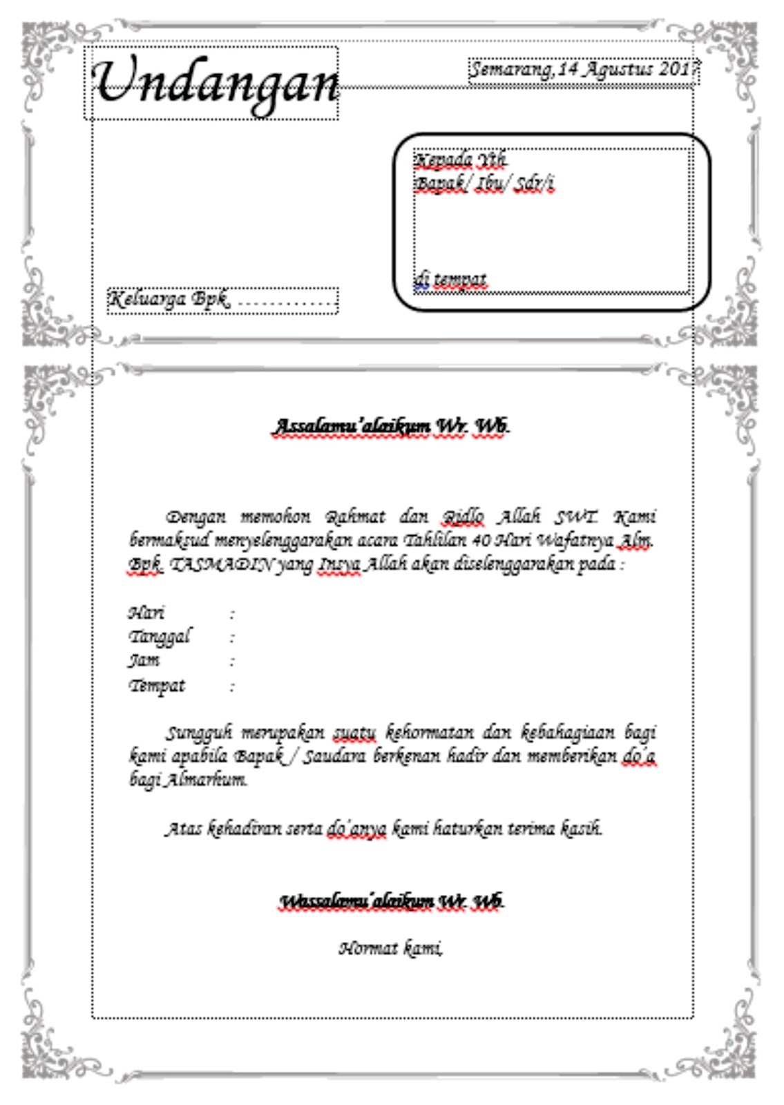 home design creatif download undangan tasyakuran nikah format undangan syukuran pernikahan word