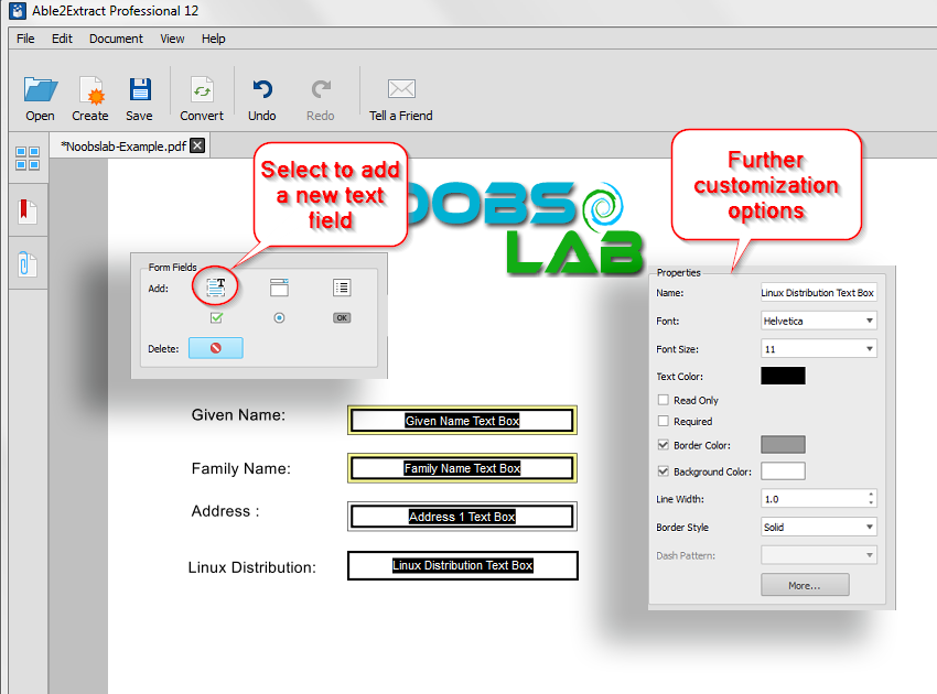 How to fill and edit PDF forms on Linux with Able2Extract Pro 12 ...