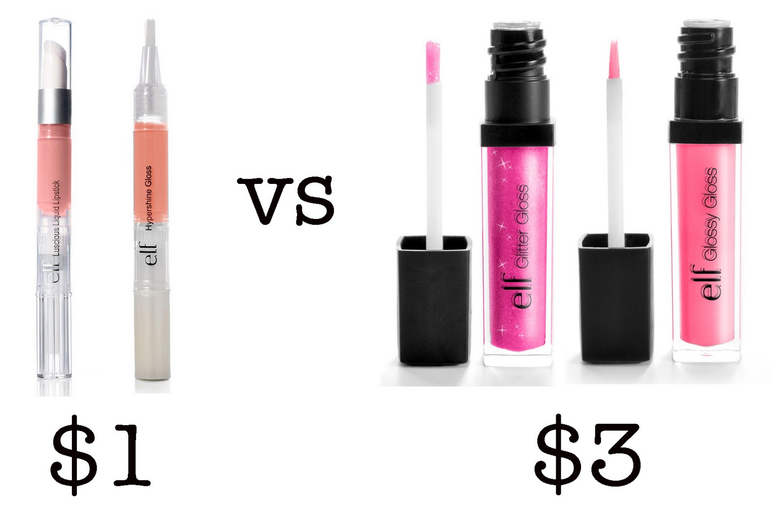 Style By Cat 1 vs 3 ELF Lip Gloss Comparison