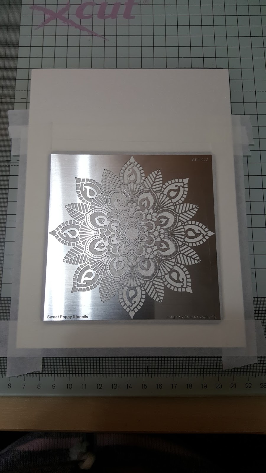 Amber Rose Crafts Foiling Technique with Sweet Poppy Stencils