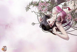 Ilustraciones Mujeres Chinas con Flores