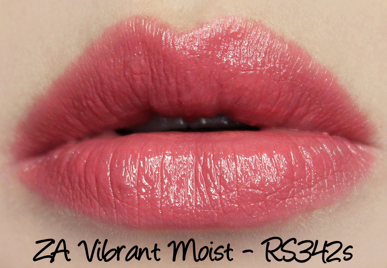 ZA Vibrant Moist Lipstick - RS342s swatches & review