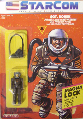 Vintage New 1986 Coleco StarCom Sgt Red Baker Magna Lock Magnetic Action Figure 