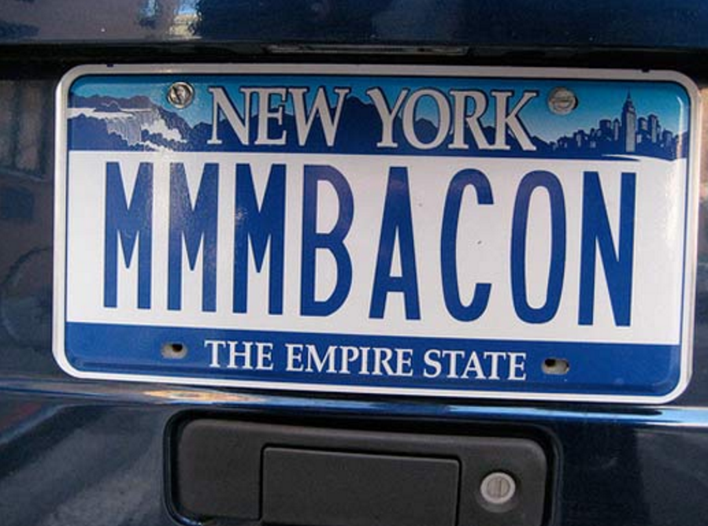 Funny Vanity License Plates: New York.