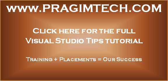 visual studio tips and tricks tutorial