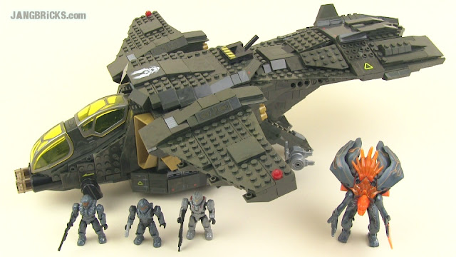 Mega Bloks Halo 97129 UNSC Pelican Gunship set review +bonus