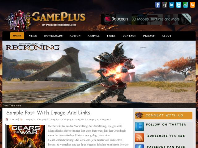 Game Plus Blogger Template