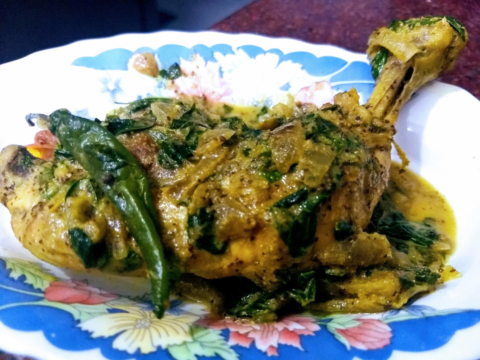 Different Strokes Chicken Sajanaa Saaga Besara in unique Odia style