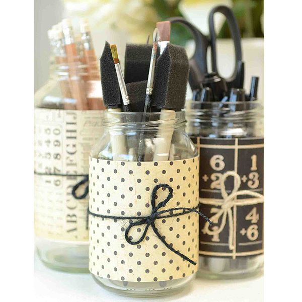 10 INEXPENSIVE ways to repurpose jars, cardboard boxes and tin cans into easy storage and home decor.