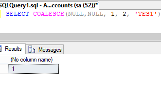 SQL Server COALESCE() Function