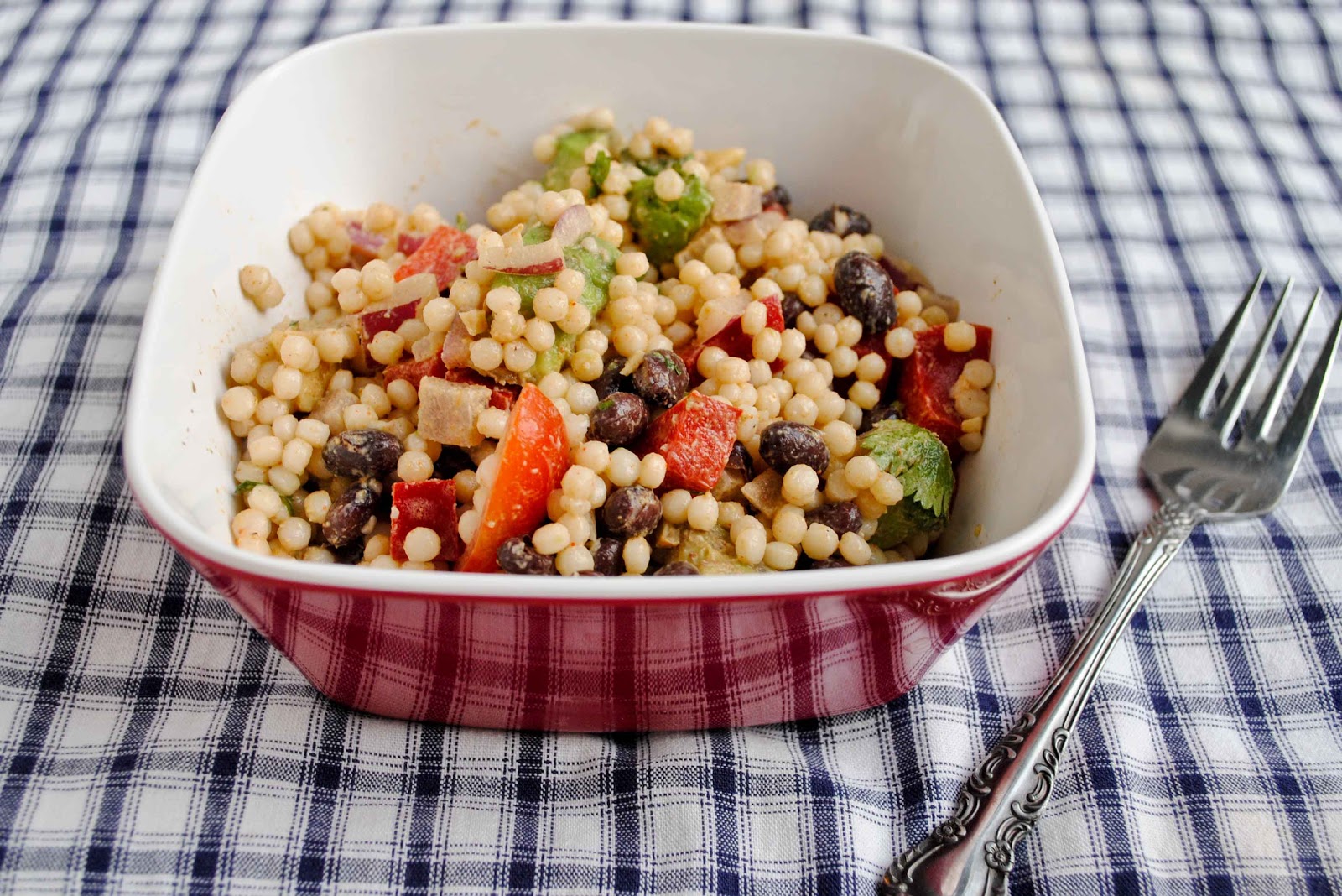 Israeli Couscous Salad with Cilantro Lime Dressing Neighborfood