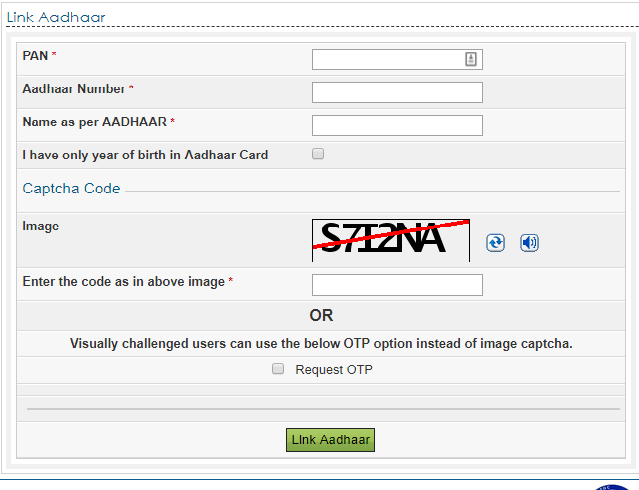 link pan card to aadhaar card