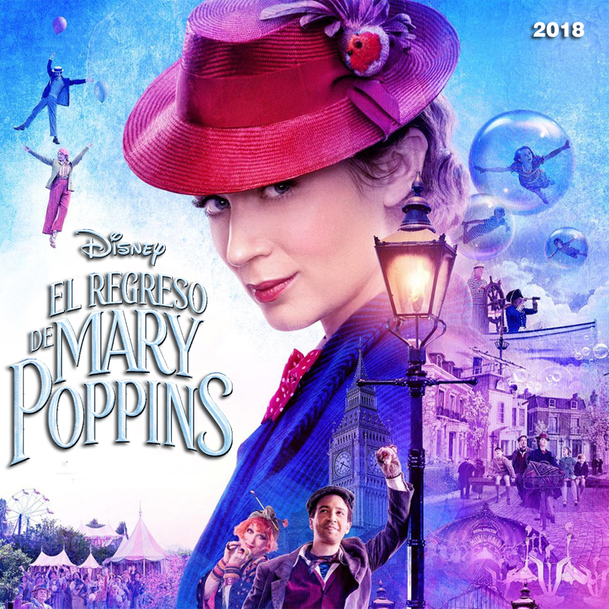 Caratulas de películas DVD para cajas CD El Regreso de Mary Poppins (*) [2018]