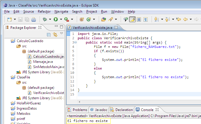 LA ENTRADA / SALIDA EN JAVA
