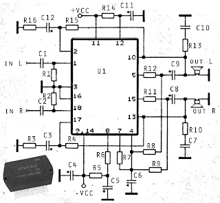 STK4191 amplifier schematics