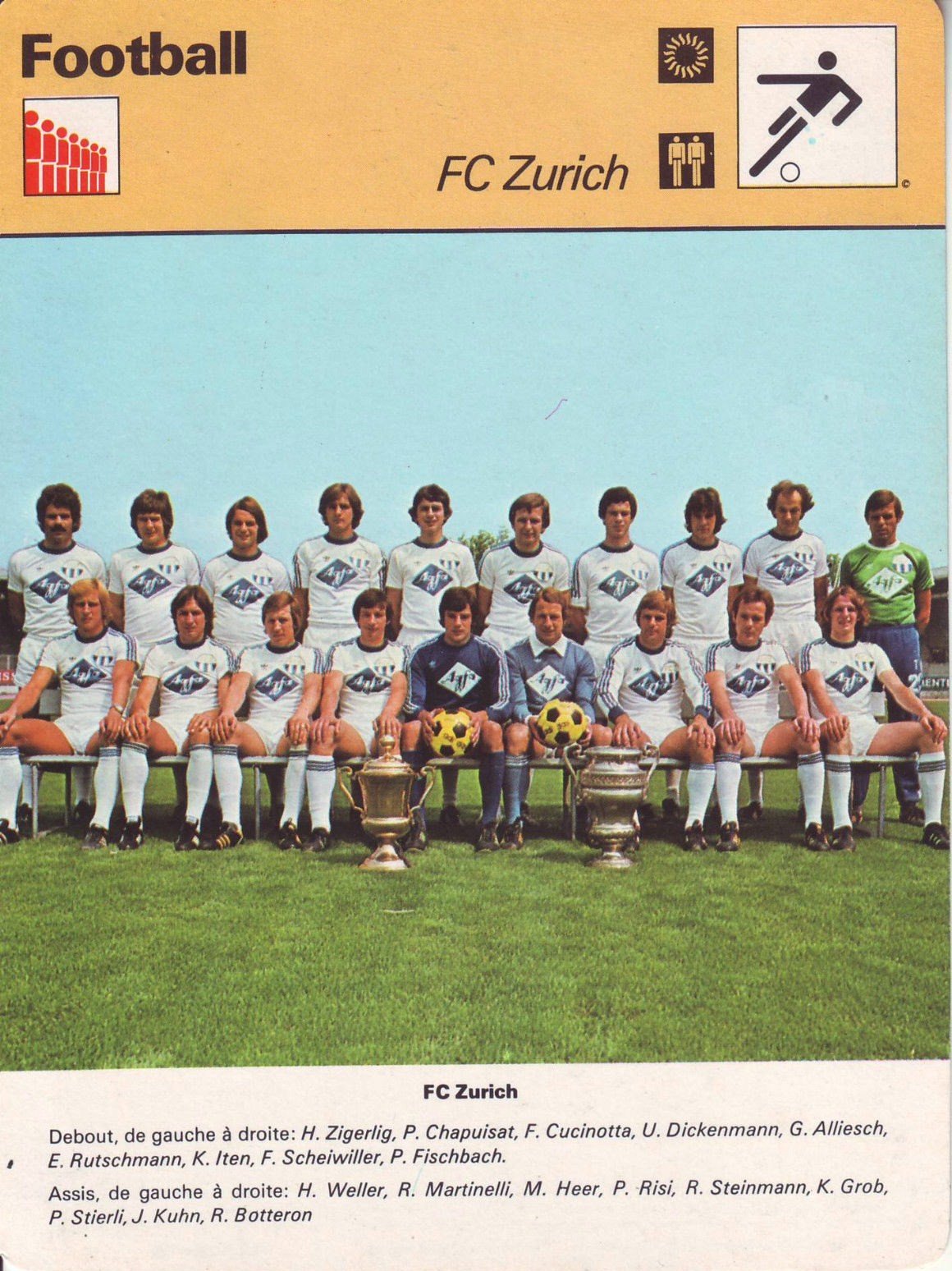 Football Yesterday & Today FC Zürich, "l'influence germanique" (Fiche Football)