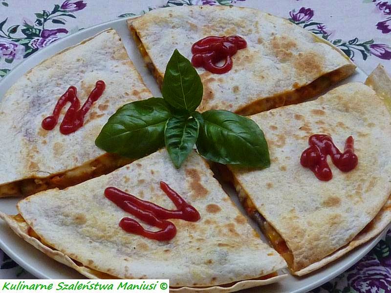 Tortilla z warzywami z patelni