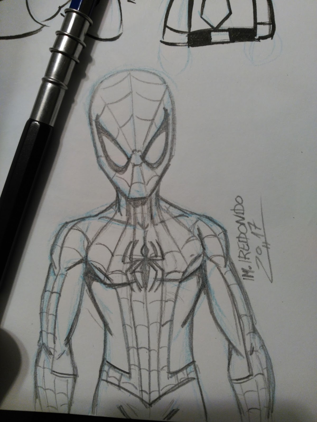 Comics: * Sketchbook: Spider-man estilo cartoon a lápiz.
