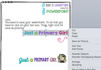Just a Primary Girl - How to Add Watermarks in Powerpoint