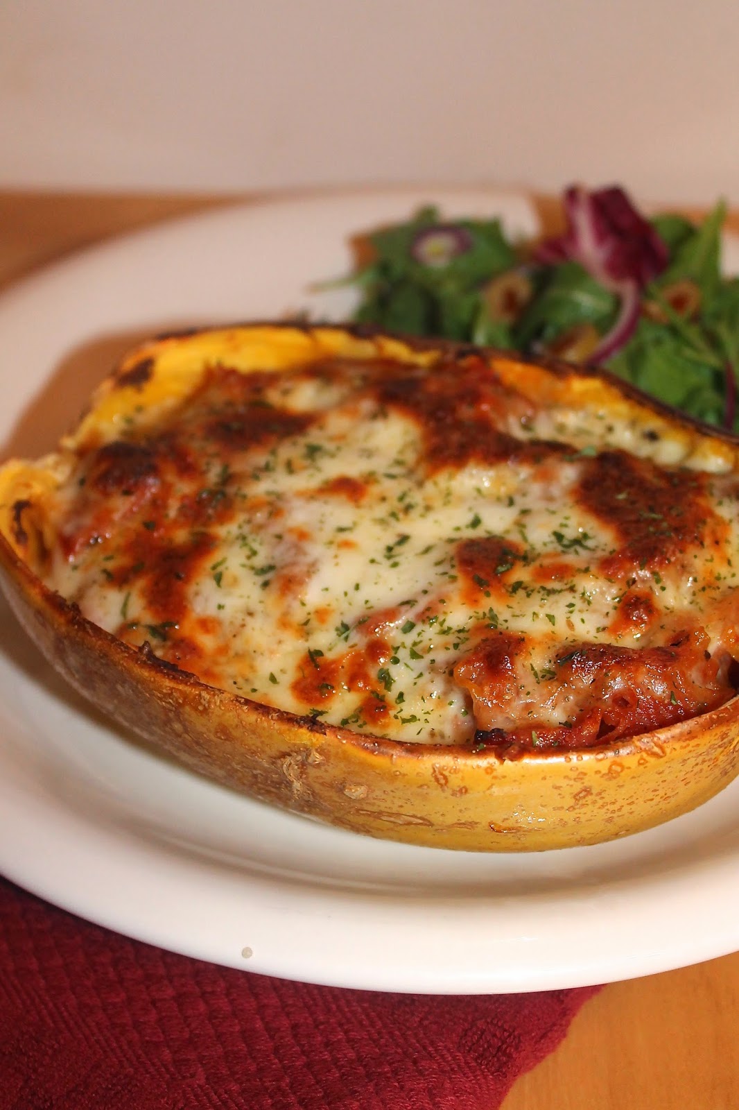 Savory Moments Pepperoni pizzastuffed spaghetti squash