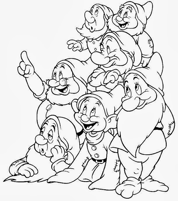7 Seven Dwarfs Coloring Pages