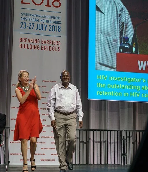 Princess Mabel attended the final day of the 22nd International AIDS Conference in Amsterdam. Princess presented a awards to Dr Zachary Kwena